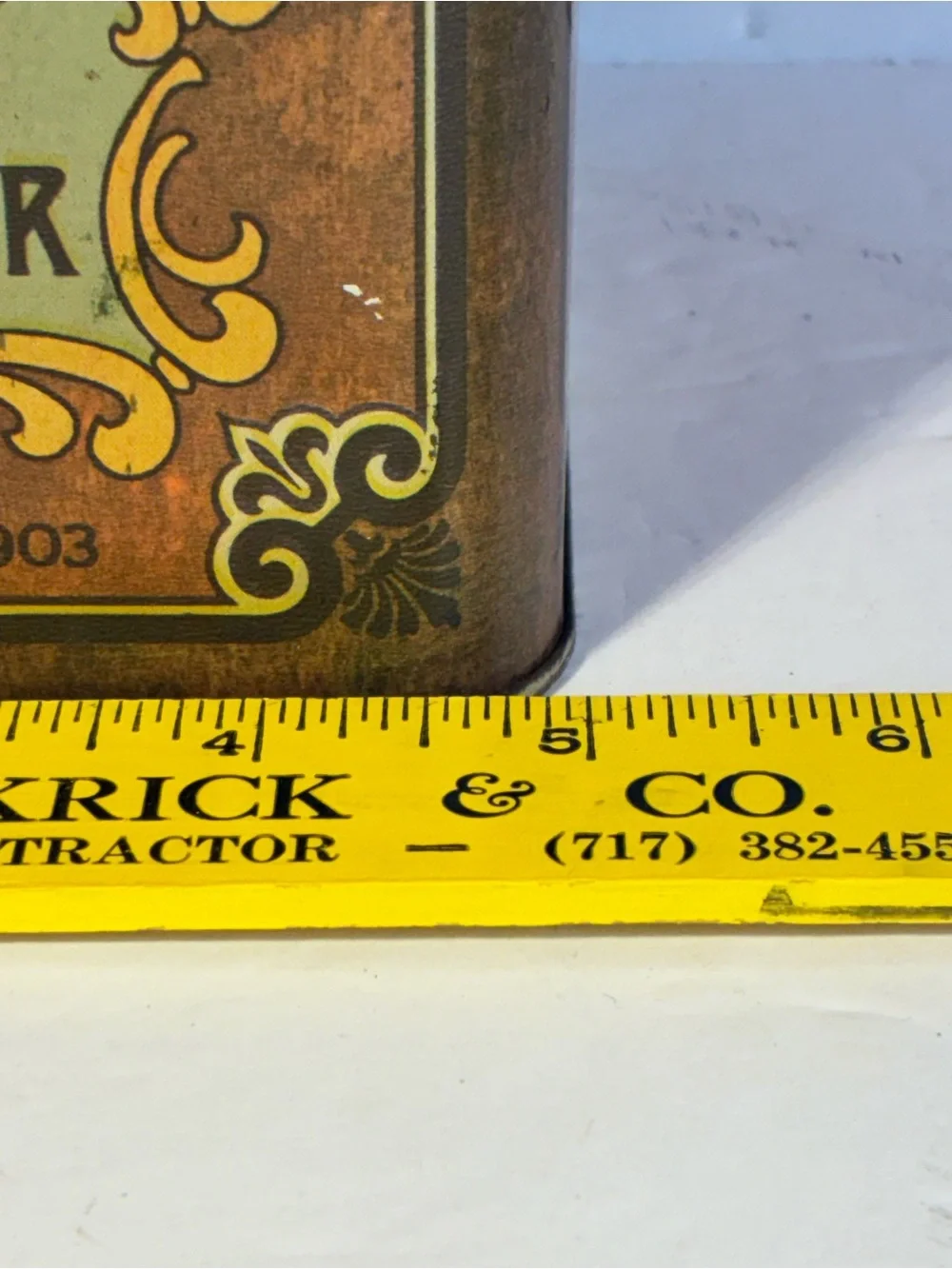 Vintage CHEINCO Crystal Cane Sugar Tin Canister 1970s Brown Pure Cane Sugar
